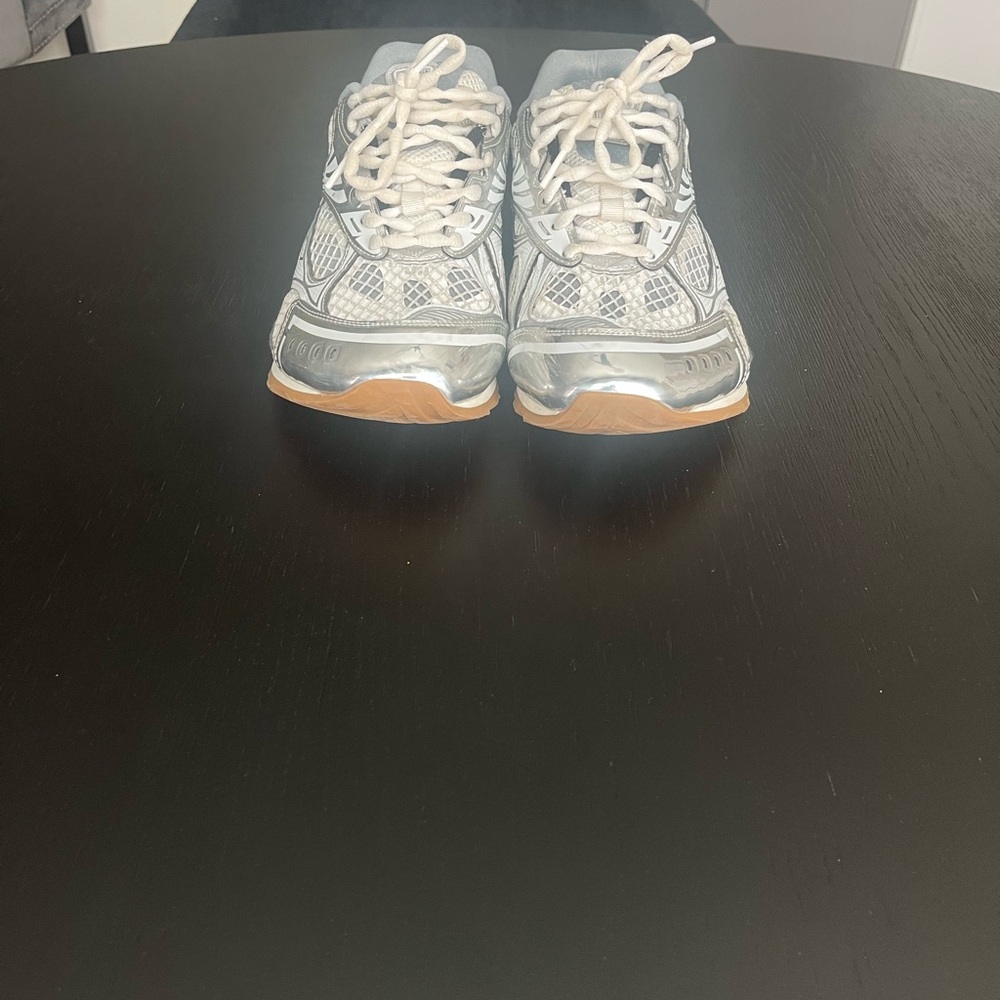 Bottega Veneta Silver and White Men's Sneakers